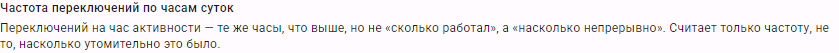 Столбчатый график переключений контекста по часам суток за последние 30 дней